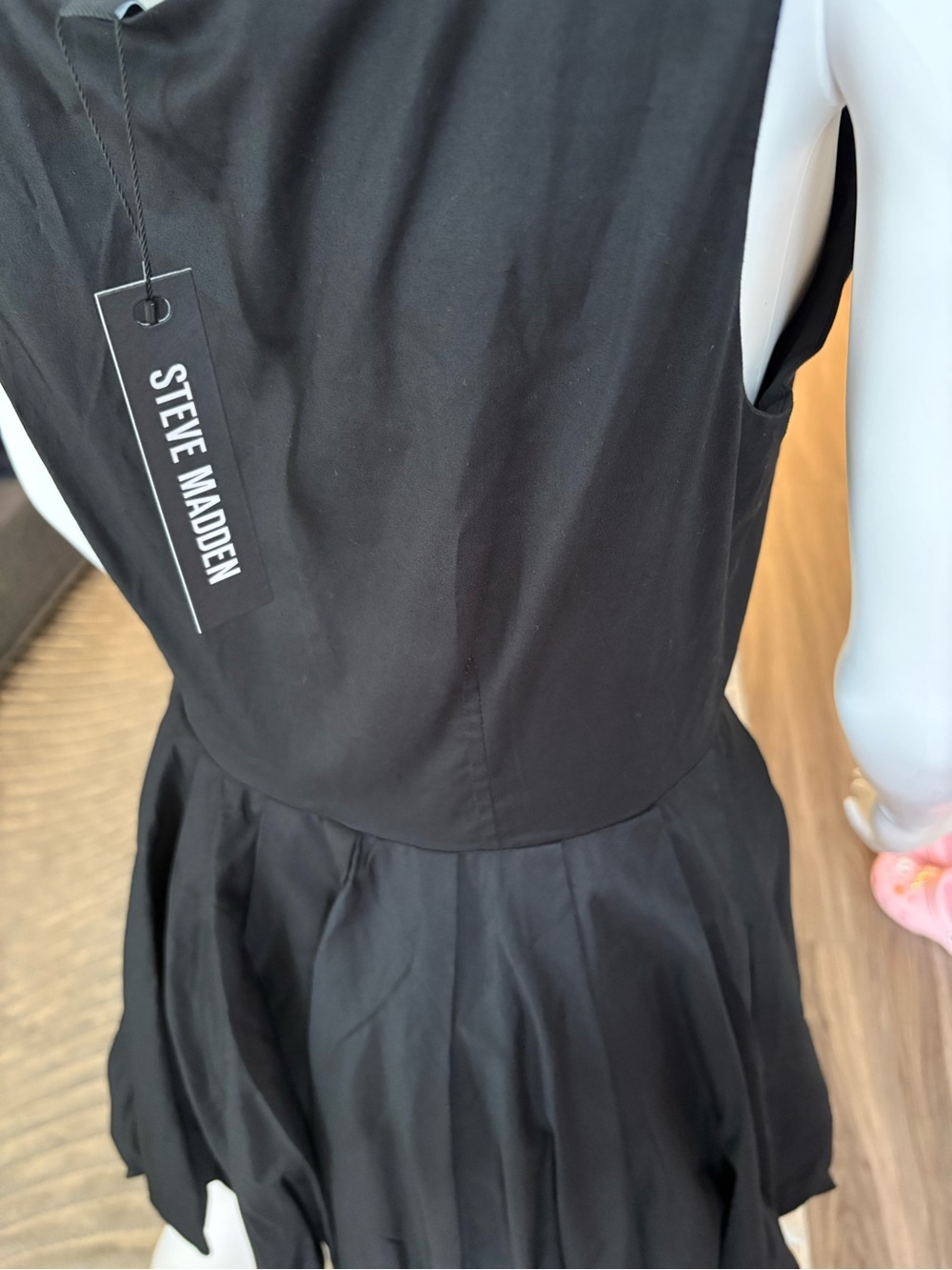 Steve Madden Black Zip Front Mini Dress - Picture 8 of 11